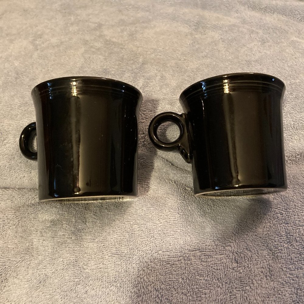 NEW Fiestaware-2 Tom & Jerry Coffee Mugs-SLATE-Black-From 1986 Now Discontinued